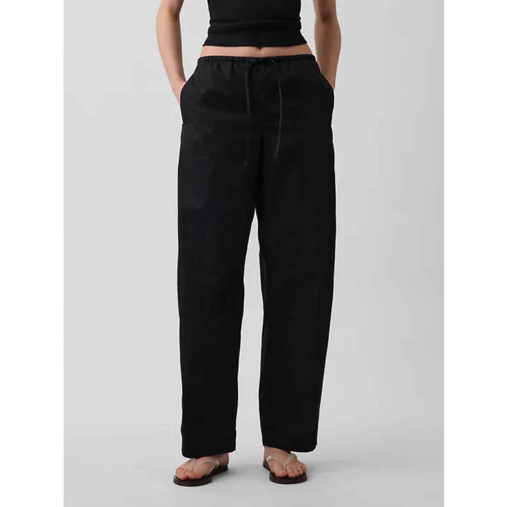 Gap Poplin Easy Barrel Pants in Black - Picture 2 of 7